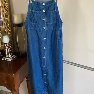 Topshop denim overall pinafore dress 4